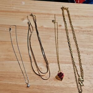 Gold and Silver Necklace Set